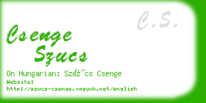 csenge szucs business card